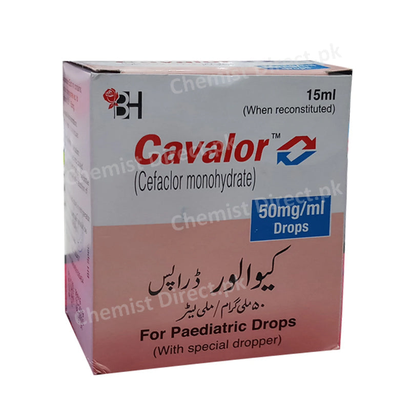 Cavalor Pediatric Drops 50mg/ml15ml BARRETT HODGSON PAKISTAN Cephalosporin Antibiotic Cefaclo