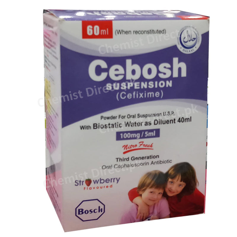 CEBOSHSusp 100mg 5ml 60ml Suspention Syrup BOSCHPHARMACEUTICALS PVT LTD CEPHALOSPORIN ANTIBIOTIC Cefixime jpg