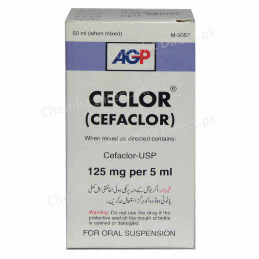 Ceclor Susp 125mg 5ml 60ml-AGP Pvt_Ltd. Suspention Cephalosporin Antibiotic Cefaclor Monohydrate jpg