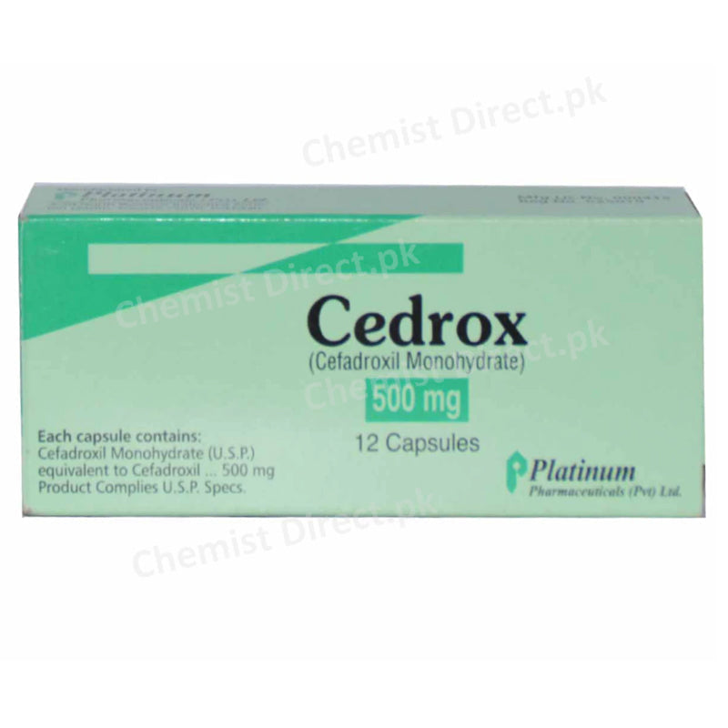 Cedrox 500mg Cap Capsules Platinum Pharmaceuticals Pvt Ltd CEPHALOSPORINA NTIBIOTIC Cefadroxil jpg