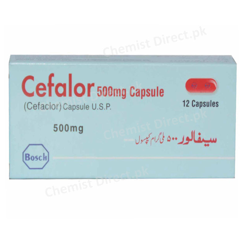 Cefalor 500mg Cap Capsule BOSCHPHARMACEUTICALS PVT LTD CEPHALOSPORINANTIBIOTIC Cefaclor jpg