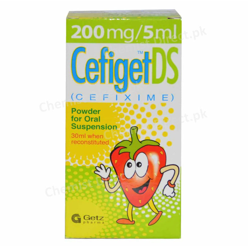     Cefiget DS 200mg Syp 30ml Syrup GETZPHARMA PAKISTAN PVT LTD CEPHALOSPORIN ANTIBIOTIC Cefixime jpg