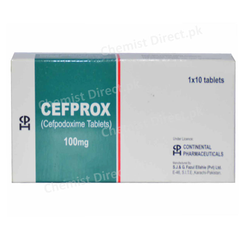 Cefprox 100mg Tab Tablet Continental Pharmaceuticals Cephalosporin Antibiotic Cefpodoxime Proxetil jpg