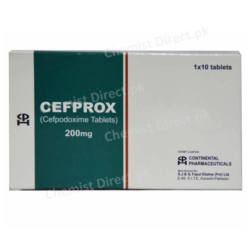 Cefprox 200mg Tab Tablet Continental Pharmaceuticals Cephalosporin Antibiotic Cefpodoxime Proxetil jpg