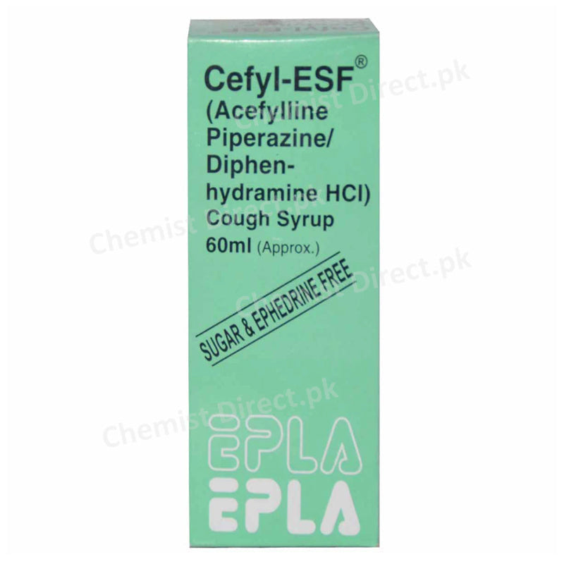 Cefyl ESF syp 60ml Syrup Epla Pharma  Acefyllinepiperazine Diphenhy dramine jpg