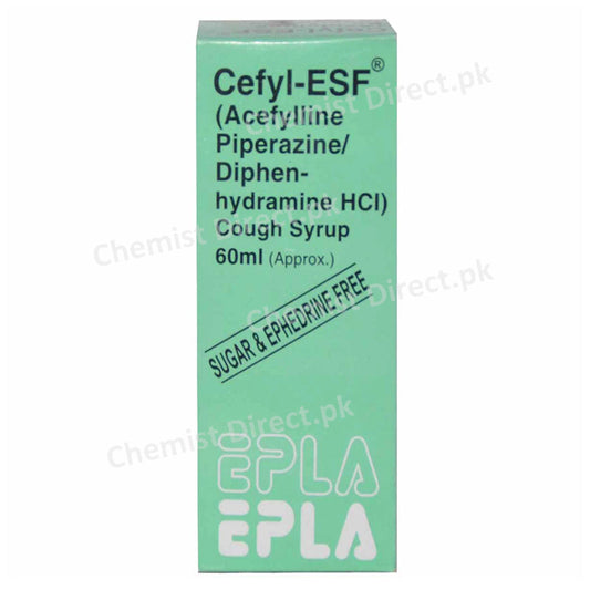 Cefyl ESF syp 60ml Syrup Epla Pharma  Acefyllinepiperazine Diphenhy dramine jpg