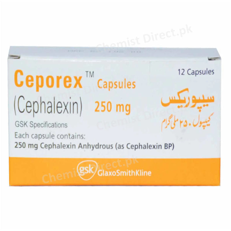 Ceporex 250mg Cap Capsule Glaxosmithkline Pakistan Limited Cephalosporin Antibiotic Cephalexin jpg