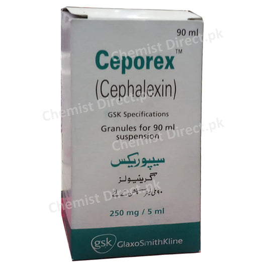 Ceporex Susp 250mg 5ml 90ml Glaxosmithkline Pakistan Limited Cephalosporin Antibiotic Cephalexin jpg