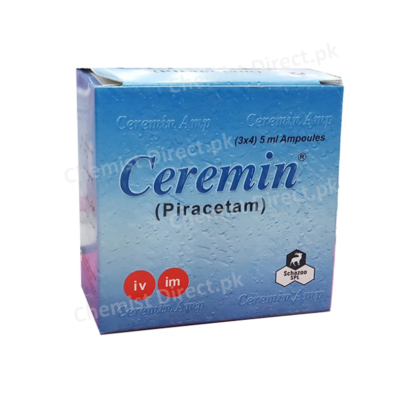 Ceremin Injection 1gram Schazoo Pharmaceuticals Nootropics Piracetam