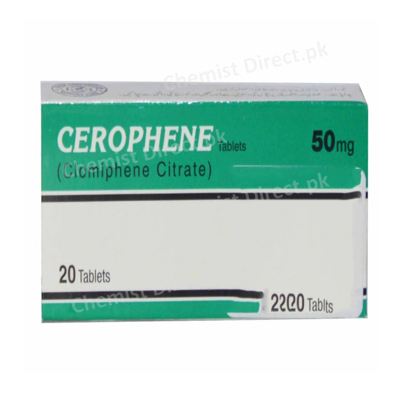 Cerophene Tablet 50mg Hilton Pharma Ovulation Stimulant Clomiphene Citrate