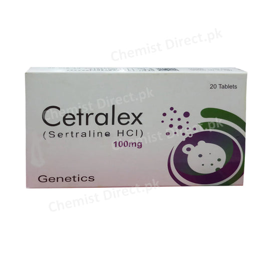 Cetralex Tablet 100mg Genetics Pharmaceuticals Anti-Depressant Sertraline HCl