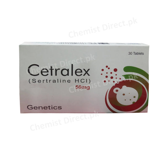 Cetralex Tablet 50mg Genetics Pharmaceuticals Anti-Depressant Sertraline HCL