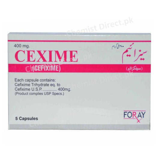 Cexime 400mg Capsule Akson Pharmaceuticals Cephalosporin Antibiotic Cefixime