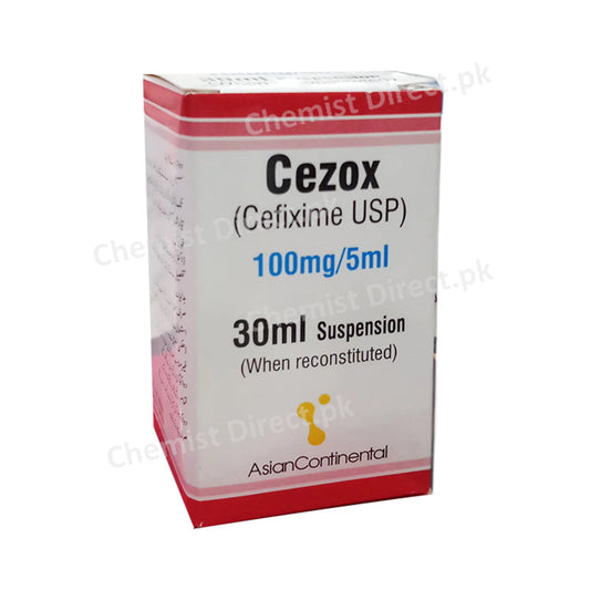 Cezox 100mg/5ml suspension 30ml Asian Continental Pharma Cefixime 