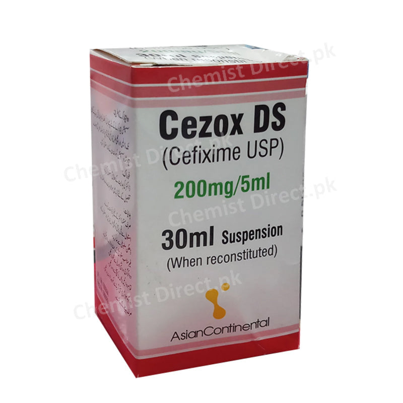 Cezox Ds 200mg/5ml 30ml suspension Asian Continental Pharma Cefixime 