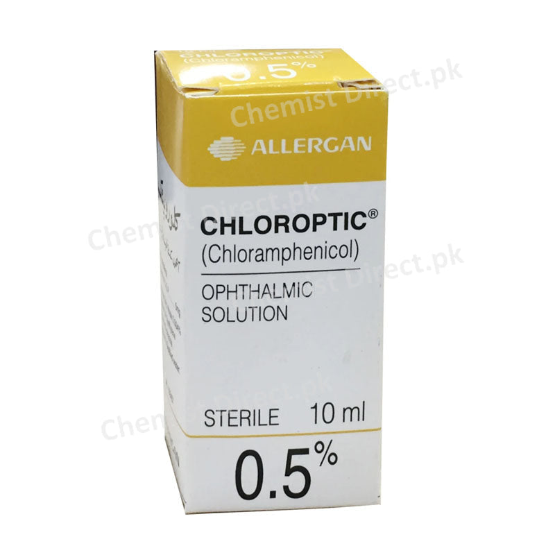 Chloroptic Ophthalmic Solution 0.5% 10ml Anti-Infective Chloramphenicol barrett hodgson pakistan