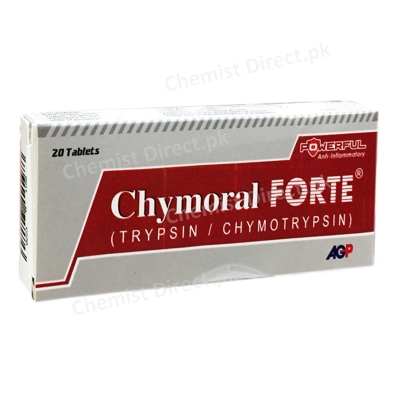 Chymoral Forte Tablet 1mg/6mg Agp Pharma Anti-Inflammatory Enzymes Trypsin 1mg, Chymotrypsin 6mg