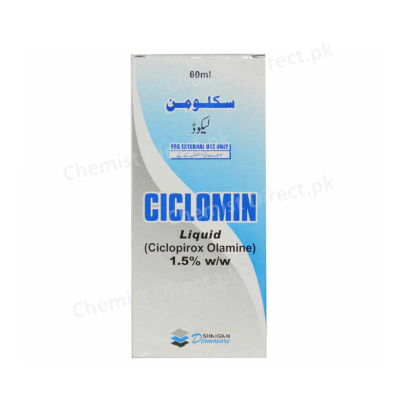 Ciclomin Liquid 60ml Shaigan Pharmaceuticals Anti-Fungal Ciclopirox Olamine