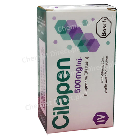 Cilapen 500MG injection IV Inj BOSCH PHARMACEUTICALS_PVT_LTD Carbapenems Imipenem 500mg Cilastatin 500mg