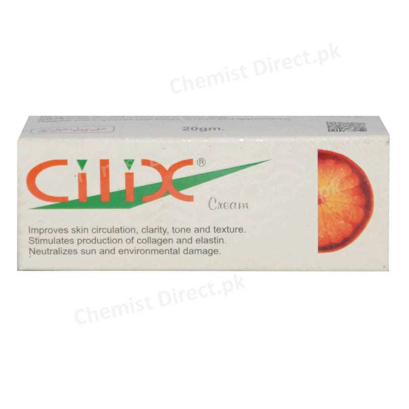 Cilix Cream 20G Derma Techno Pakistan Skin Care Preparations Thetopical Antioxident and photoprotective Improvestoneandtexture