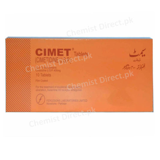 Cimet 400mg Tab Tablet EROZSONSLABORATORIESLTD Anti ulcerant Cimetidine