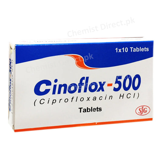 Cinoflox 500mg Tablet SJ G Fazal Elahi Macrolide Anti Bacterial Ciprofloxacin