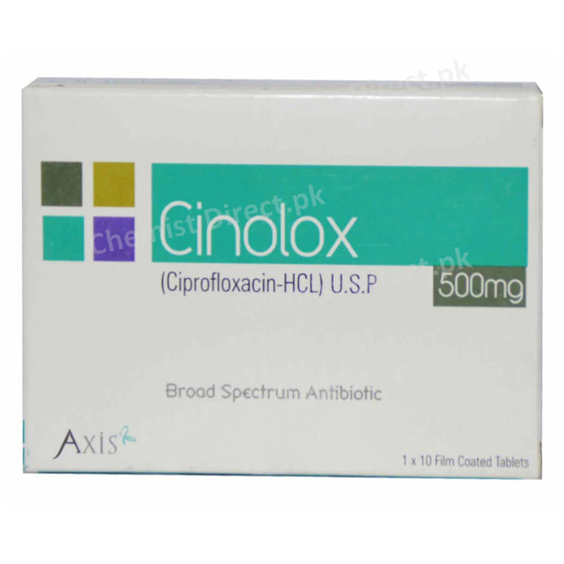 Cinolox 500mg Tab Tablet Axis Pharma Ciprofloxacin