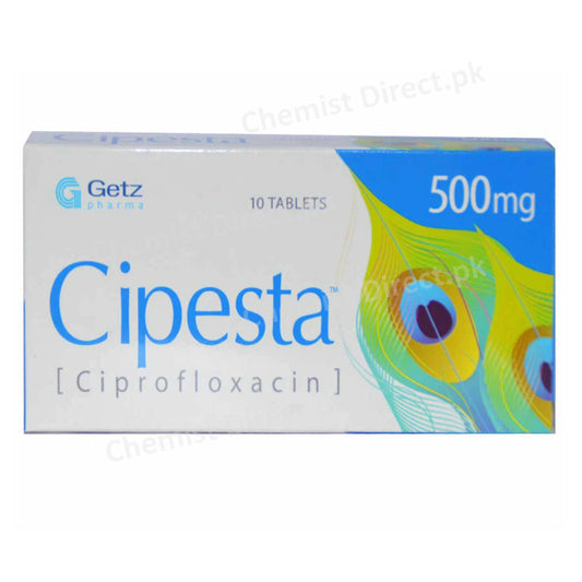 Cipesta 500mg Tab Tablet GETZ PHARMA PAKISTAN_PVT_LTD Quinolone Anti Bacterial Ciprofloxacin