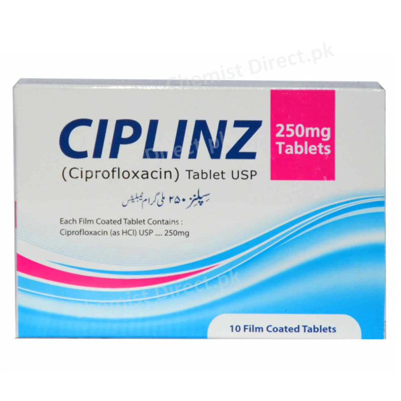 Ciplinz 250mg Tab Tablet Bosch Pharmaceuticals_Pvt_Ltd Quinolone Anti Bacterial Ciprofloxacin.