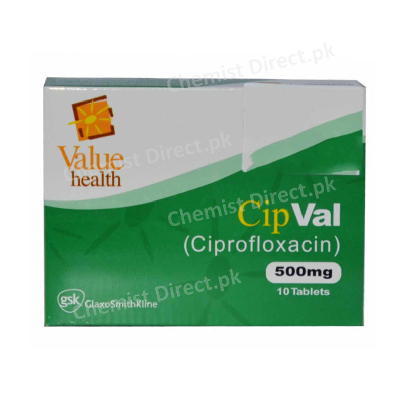 Cipval Tablet 500mg Glaxosmithkline Pakistan Limited Quinolone Anti-bacterial Ciprofloxacin