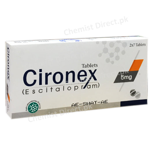 Cironex 5mg Tablet Cell Laboratories Pvt Ltd Anti Depressant Escitalopram
