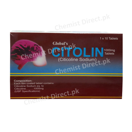 Citolin Tablet 1000mg Global Pharma Psychostimulant Citicoline Sodium