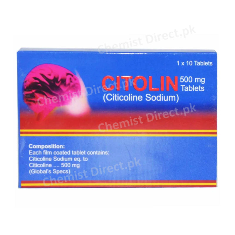 Citolin Tablet 500mg Global Pharma Psychostimulant Citicoline Sodium