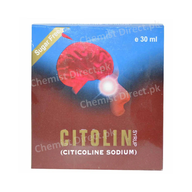 Citolin Syrup 500mg/5ml 30ml Global Pharma Psychostimulant Citicoline Sodium