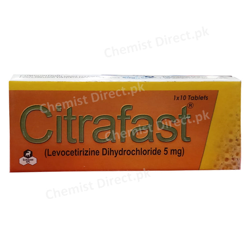 Citrafast 5mg Tab Tablet Schazoo Pharmaceuticals_Pvt_Ltd Anti Histamine Levocetirizine