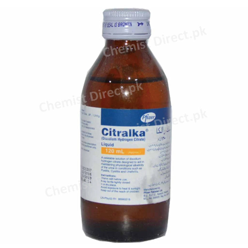 Citralka Liquid 120ml Syp Syrup ICI Pakistan Urinary Anti Infective Disodium Hydrogen Citrate