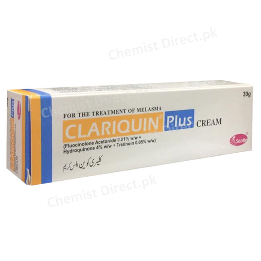 Clariquin Plus Cream 15g Fluocinolone Acetonide 0.01% WW + Hydroquinone 4% WW + Tretinoine 0.05% WW Seatle