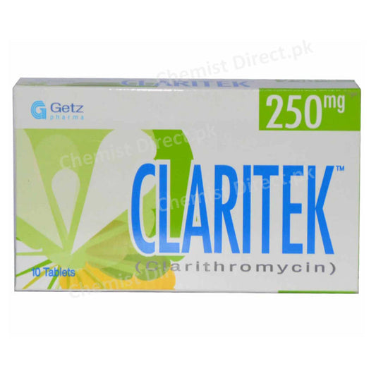 Claritek 250mg Tab Tablet GETZ PHARMA PAKISTAN_PVT_LTD Macrolide Anti Bacterial Clarithromycin