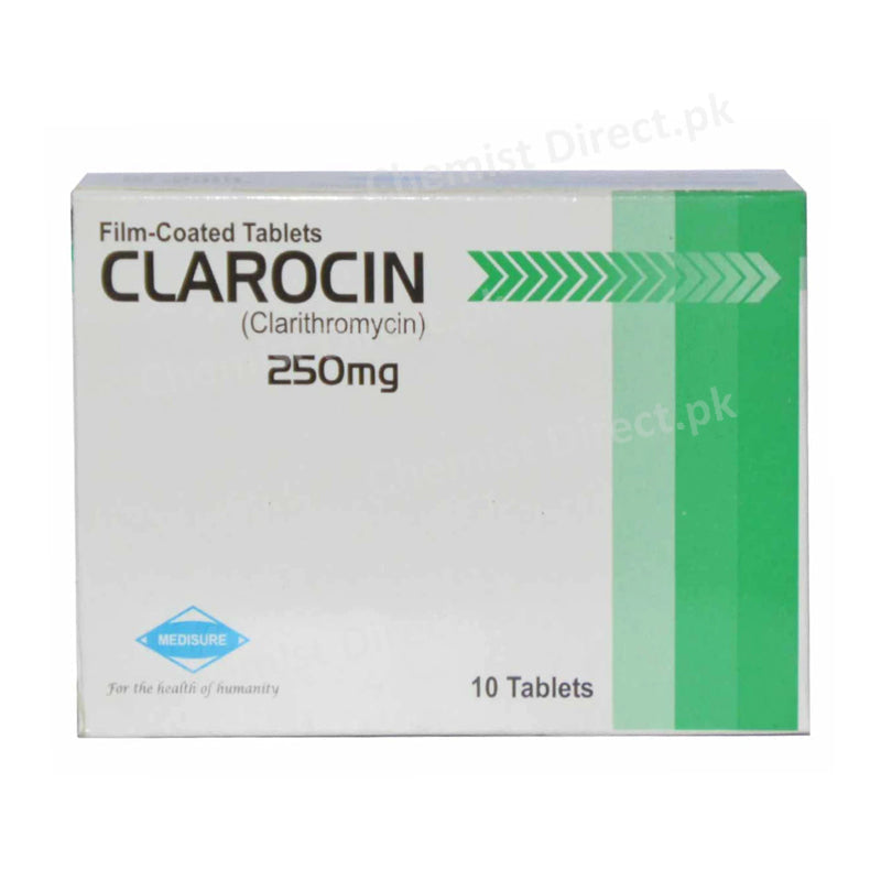 Clarocin Tablet 250mg Medisure Pharmaceuticals Macrolide Anti-Bacterial Clarithromycin