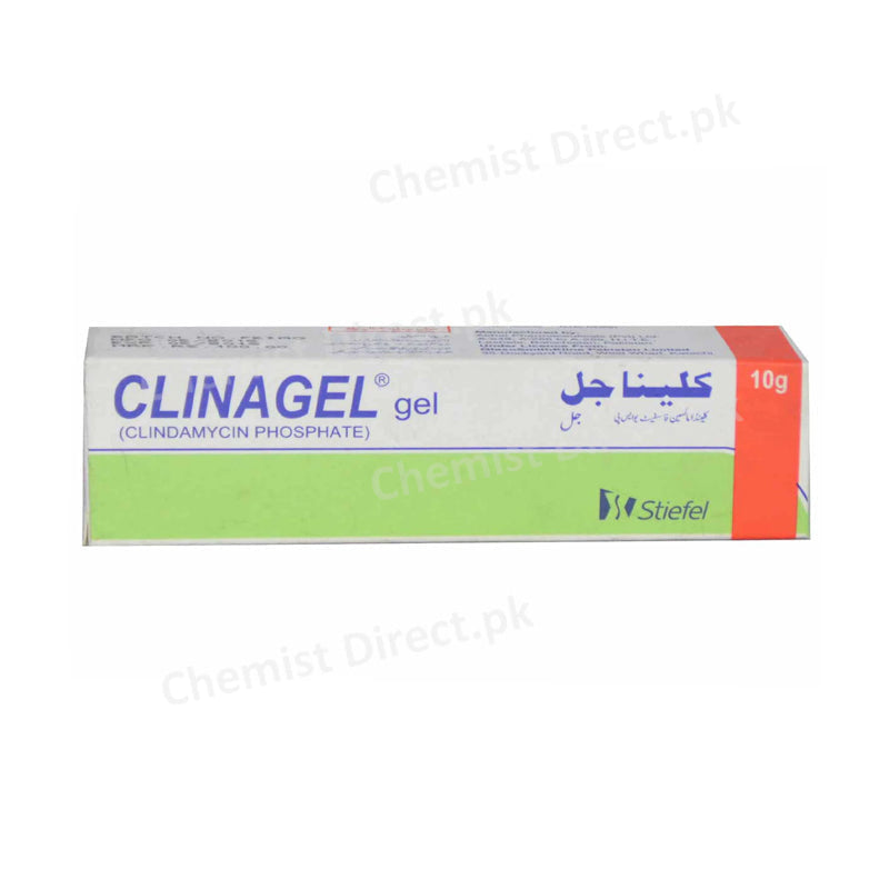 Clinagel Gel 1% 10gram Glaxosmithkline Anti-Bacterial Clindamycin Phosphate