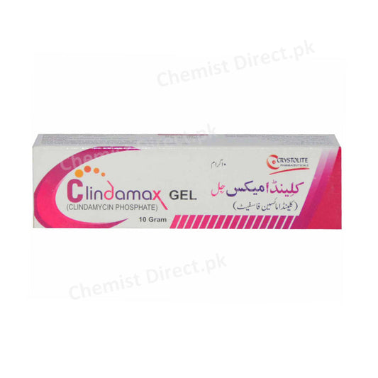 Clindamax Gel 10gram Crystolite Pharma Antibiotic Clyndamycin Phospate