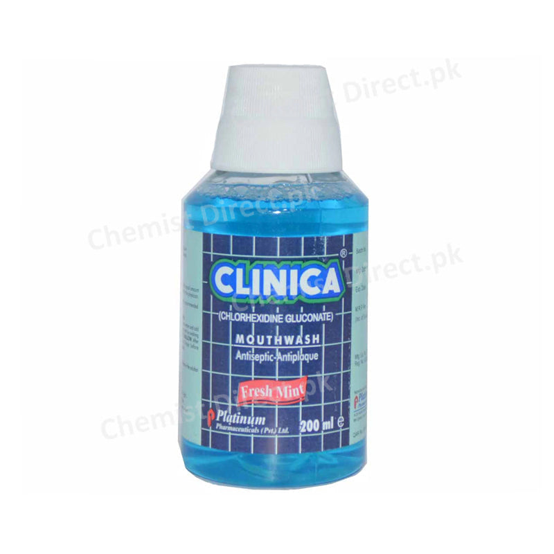 Clinica Mouth wash 200ml Platinum Pharmaceuticals Oral Hygiene Chlorhexidine