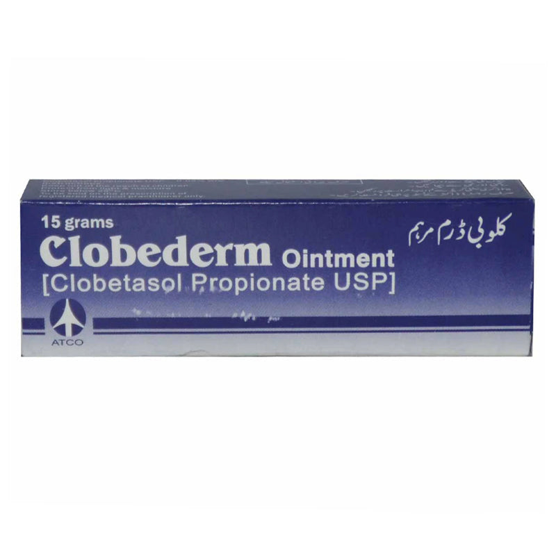 Clobederm Ointment 15G ATCOLABORATORIES PVT LTD Corticosteroids Anti Fungal Anti Bacterial Clobetasol Propionate Nystatin Neomycin Sulphate.