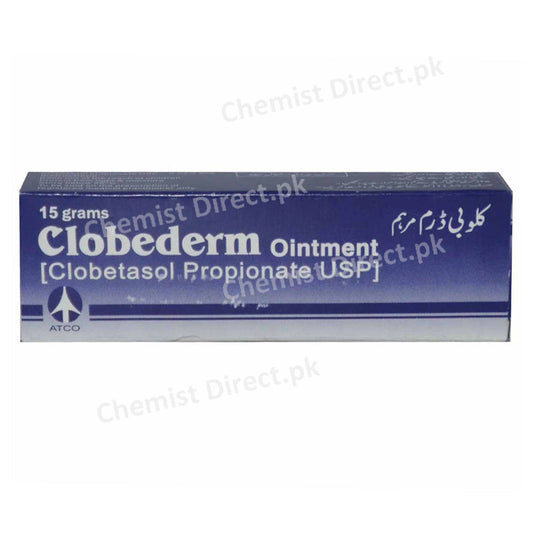 Clobederm Ointment 15G ATCOLABORATORIES PVT LTD Corticosteroids Anti Fungal Anti Bacterial Clobetasol Propionate Nystatin Neomycin Sulphate.