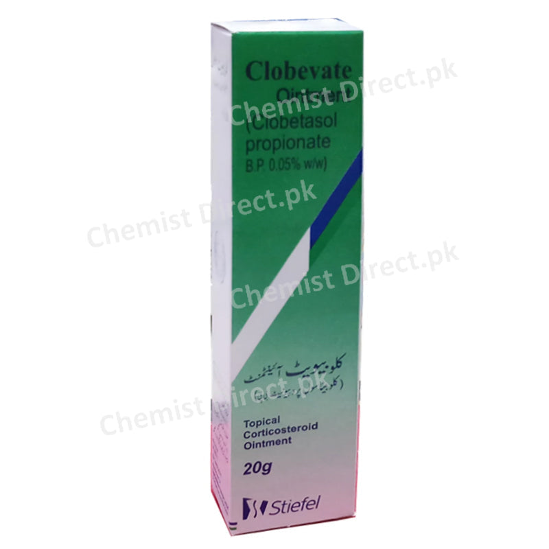 Clobevate Ointment 20gm GLAXOSMITHKLINE Corticosteroid Clobetasol Propionate.