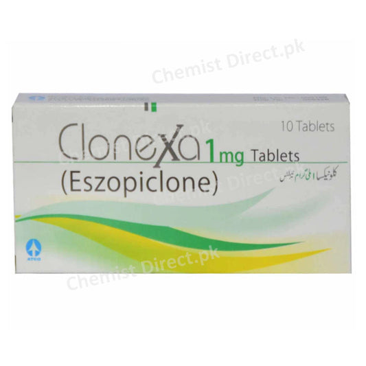Clonexa 1mg Tab Tablet ATCO LABORATORIES_PVT_LTD Tranquilizer Eszopiclone