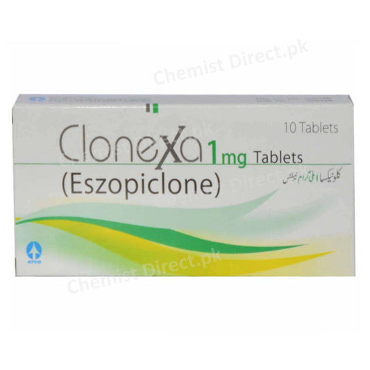 Clonexa 1mg Tab Tablet ATCO LABORATORIES_PVT_LTD Tranquilizer Eszopiclone