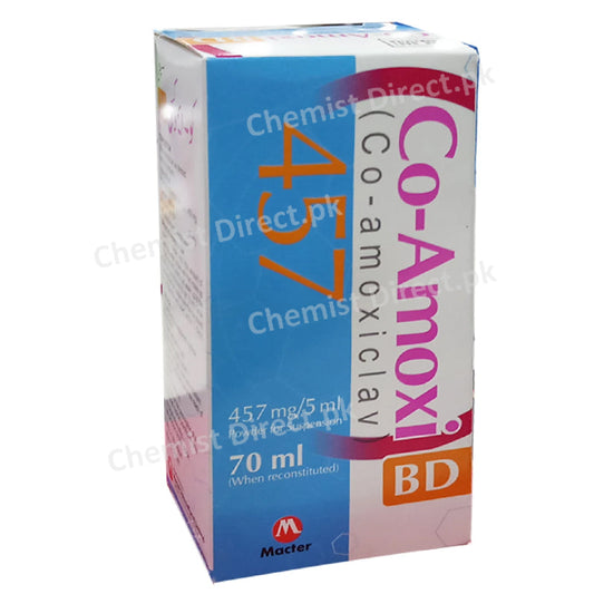 Co-Amoxi BD 457mg 5ml Suspension 70ml Macter International Pharma Amino Penicillin Co Amoxiclav
