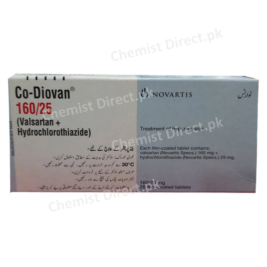 Co-Diovan 160/25mg Tablet Novartis Pharma Anti Hypertensive Valsarta 160mg Hydrochlorothiazide 25mg