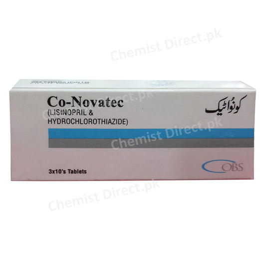 Co Novatec 20mg 12.5mg Tab Tablet OBS Pharma Anti Hypertensive Diuretic Lisinopril 20mg Hydrochlorothiazide 12.5mg